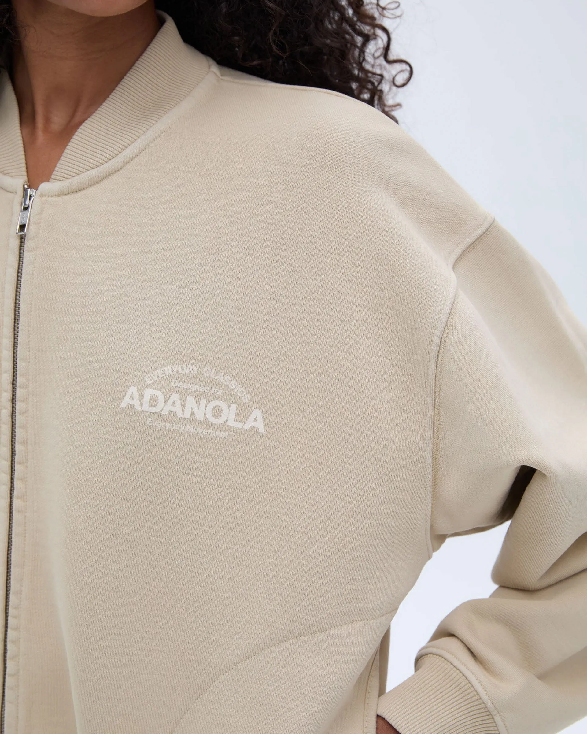 Classics Distressed Full Zip Sweatshirt - Sand