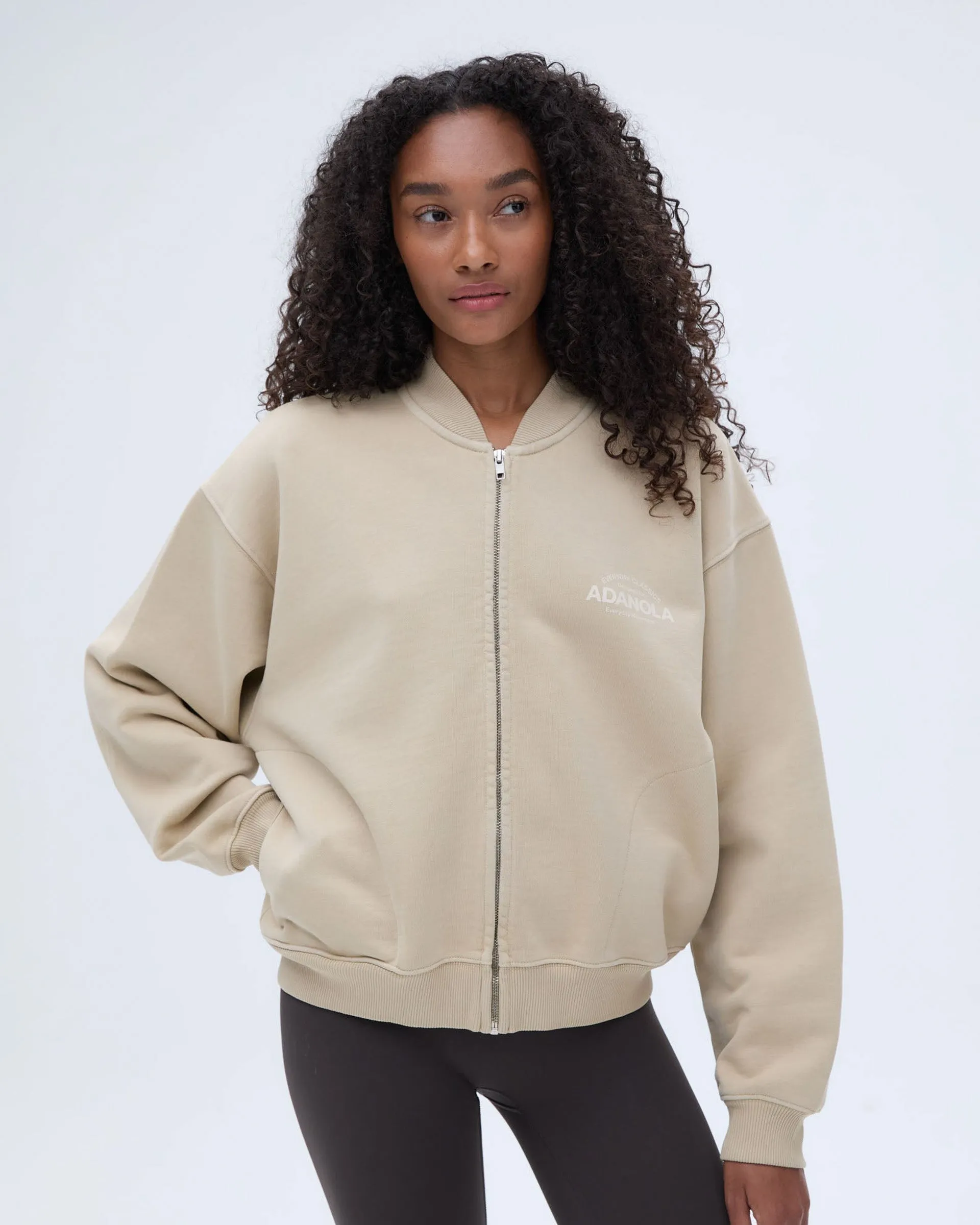 Classics Distressed Full Zip Sweatshirt - Sand