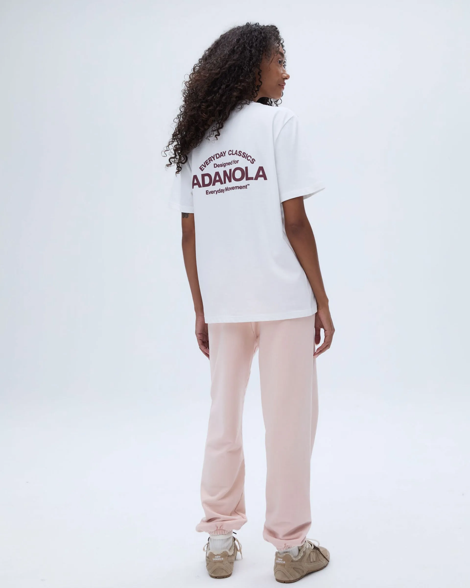 Classics Oversized Short Sleeve T-shirt - White/Burgundy