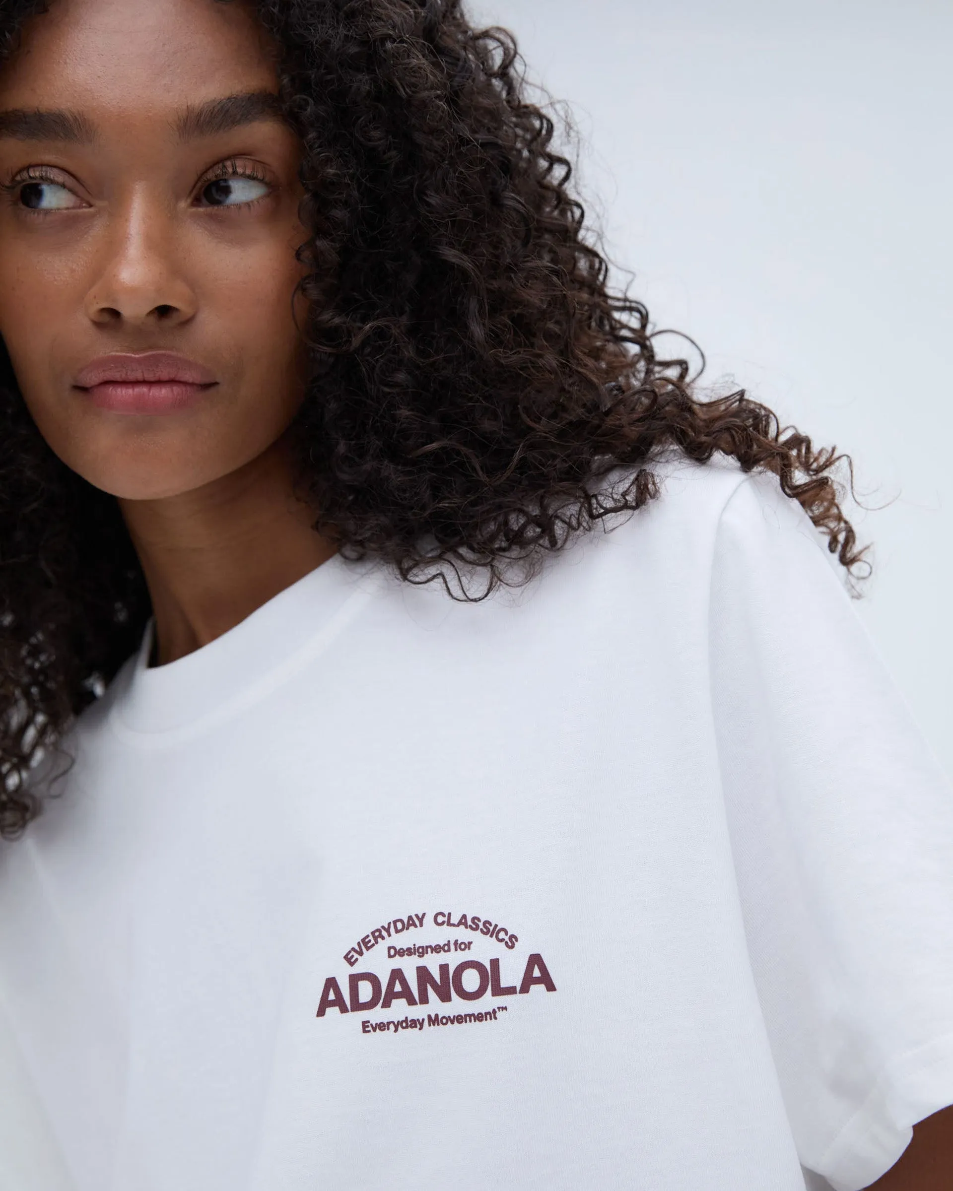 Classics Oversized Short Sleeve T-shirt - White/Burgundy