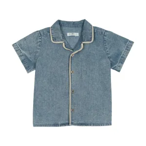 Coco Blanc Boys Blue Denim Top
