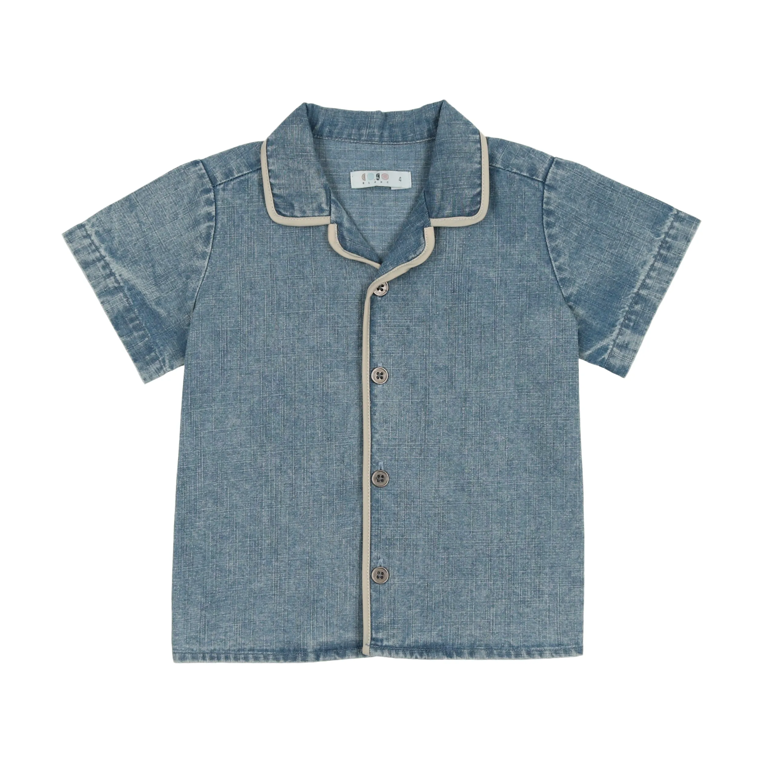 Coco Blanc Boys Blue Denim Top