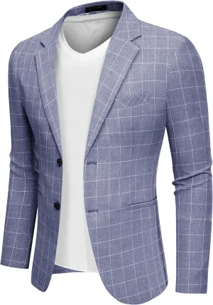 COOFANDY Men's Blazer Casual Slim Fit Sport Coats Two Button Lightweight Suit Jacket