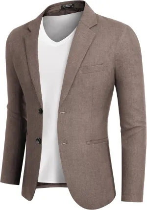 COOFANDY Men's Blazer Casual Slim Fit Sport Coats Two Button Lightweight Suit Jacket