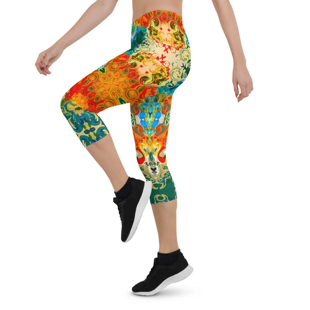 Cosmic Tapestry Capri Leggings