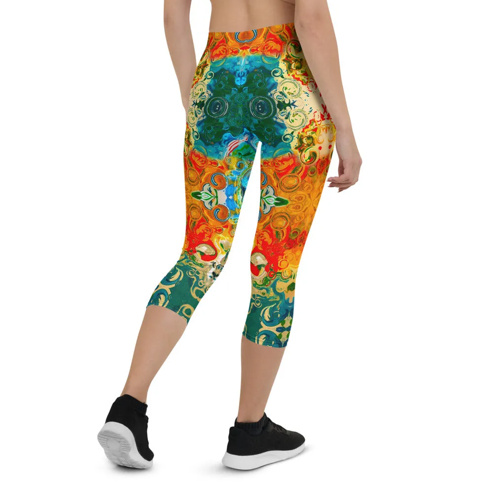 Cosmic Tapestry Capri Leggings