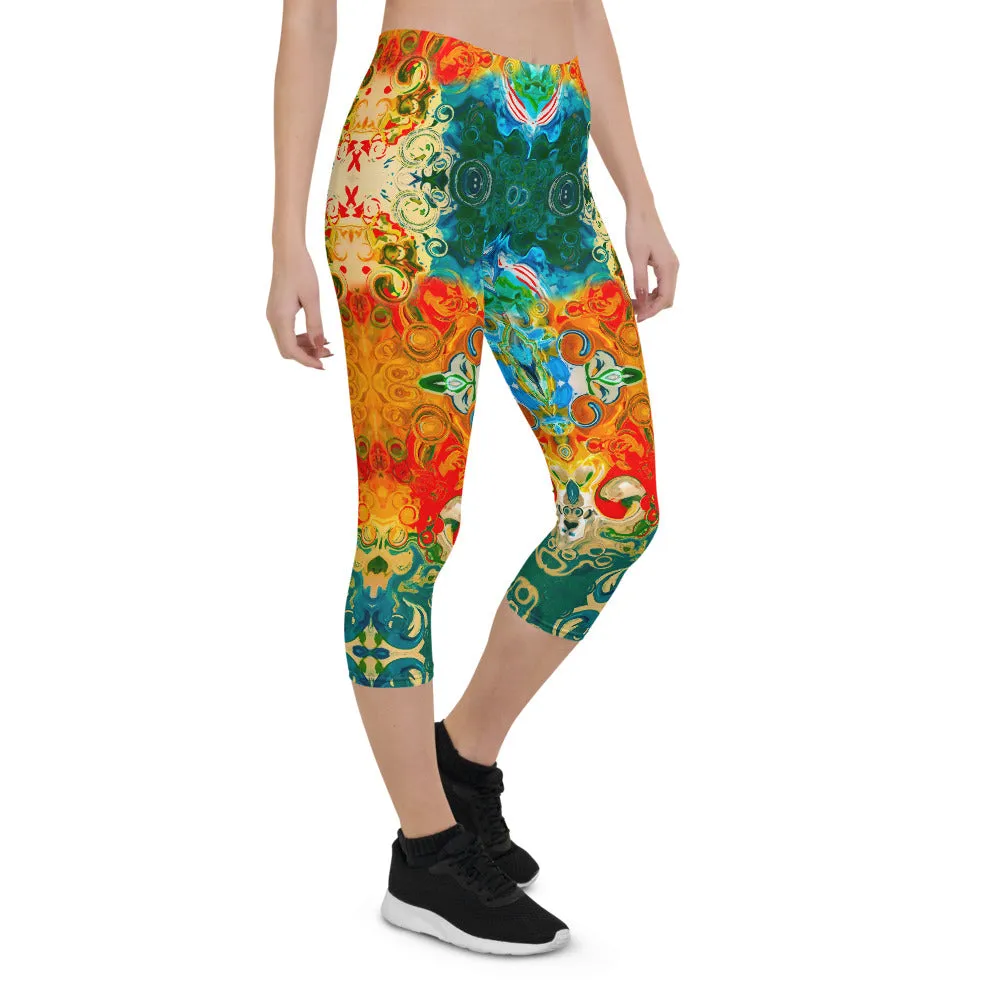 Cosmic Tapestry Capri Leggings