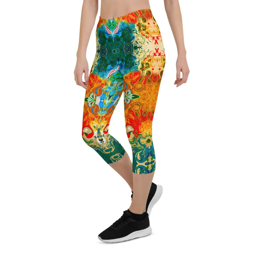 Cosmic Tapestry Capri Leggings