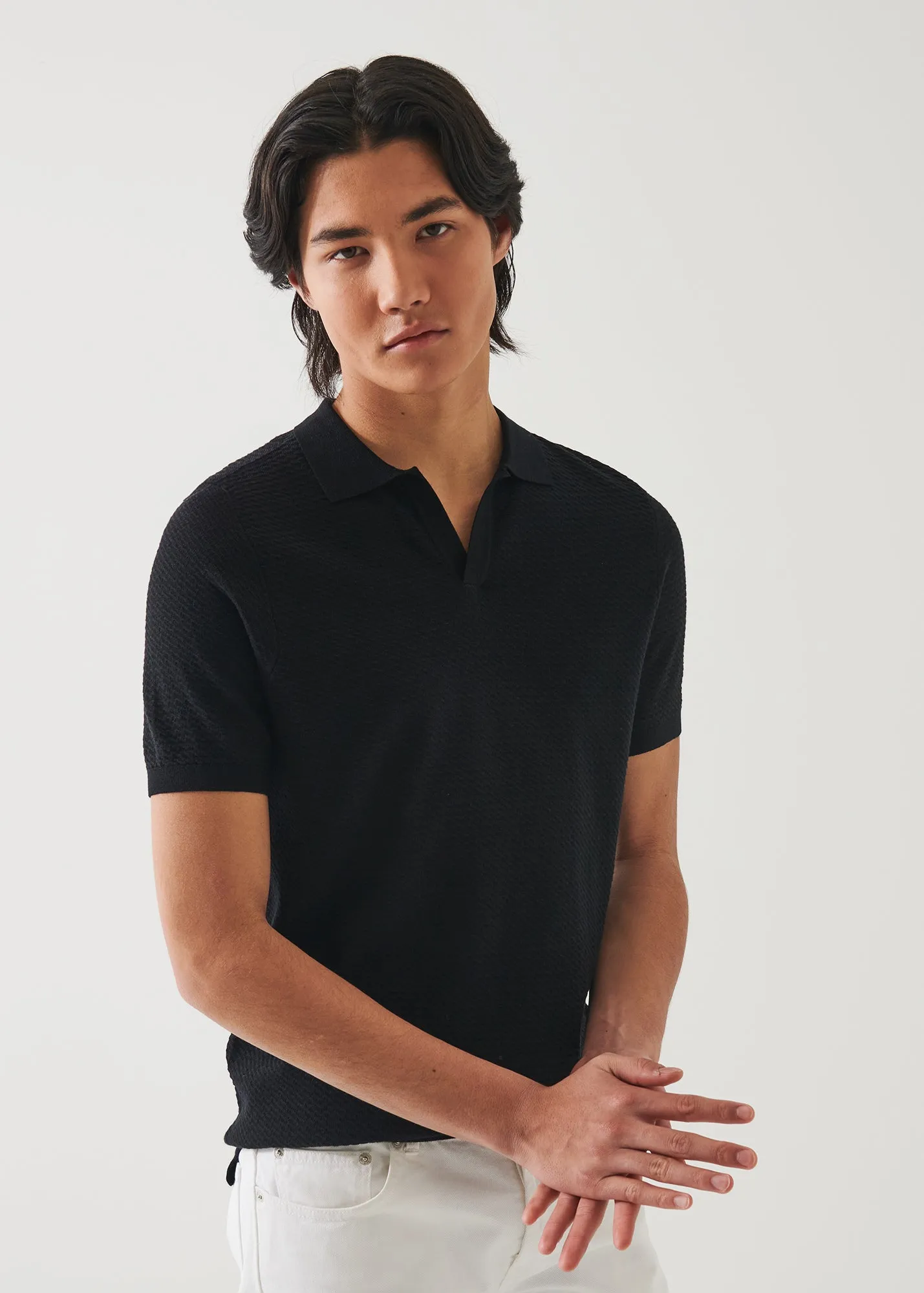 Cotton Cupro Open Polo