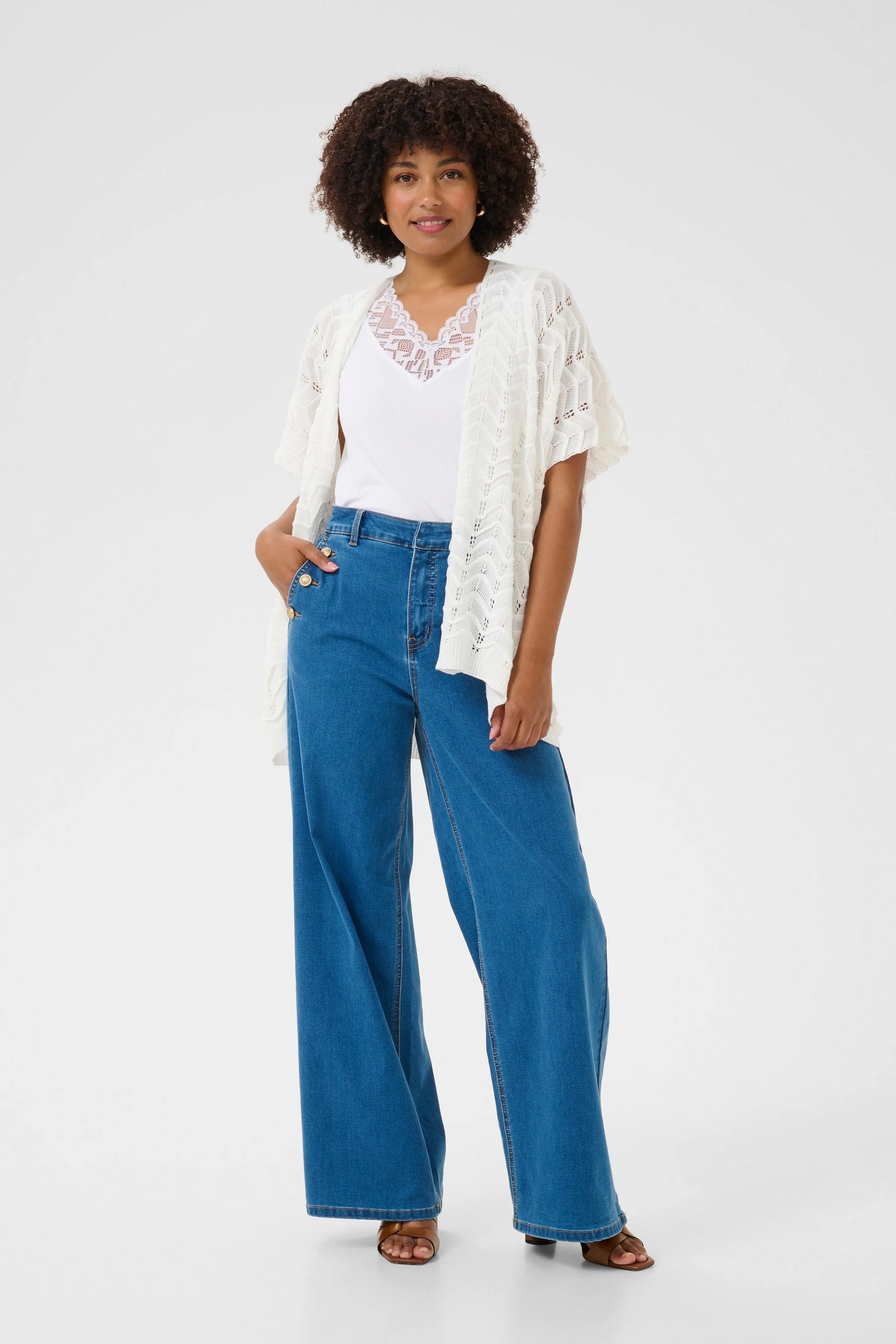 CREAM Raised Seam Knit