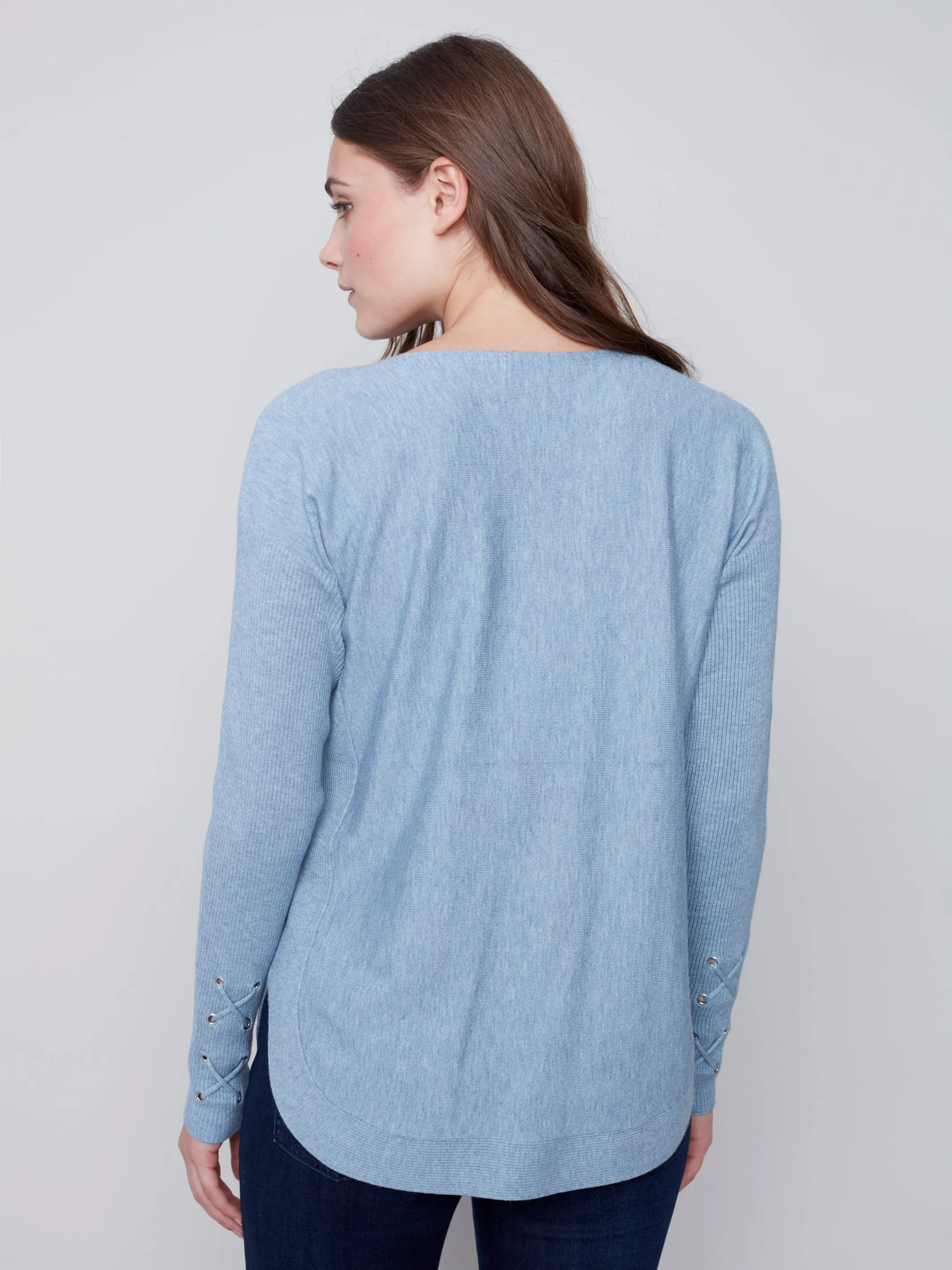 Criss Cross Sleeve Detail Sweater