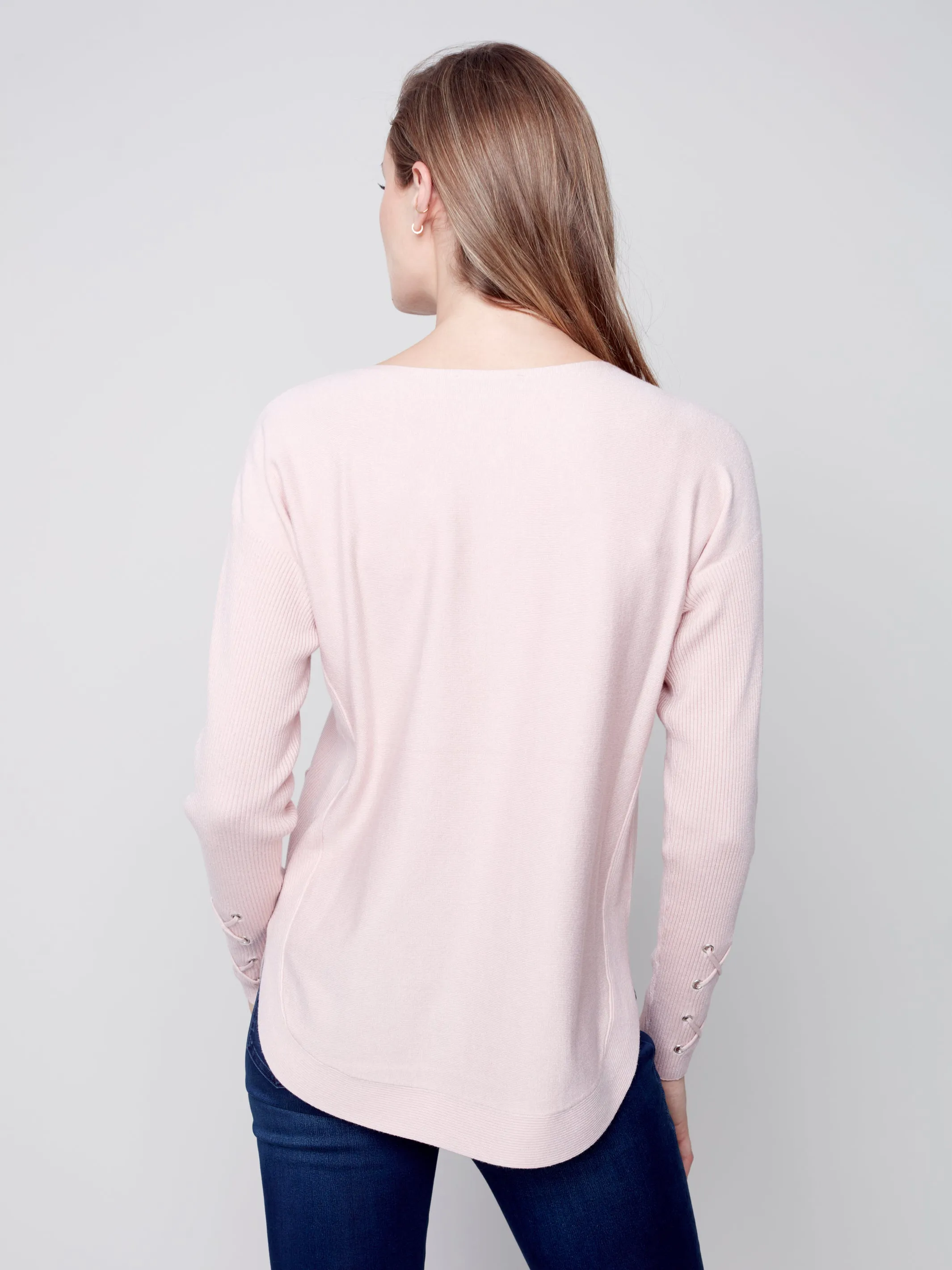 Criss Cross Sleeve Detail Sweater