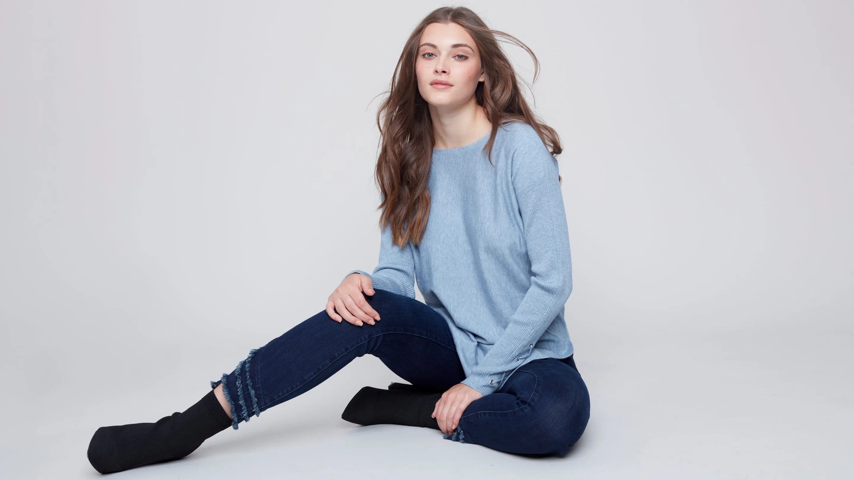 Criss Cross Sleeve Detail Sweater