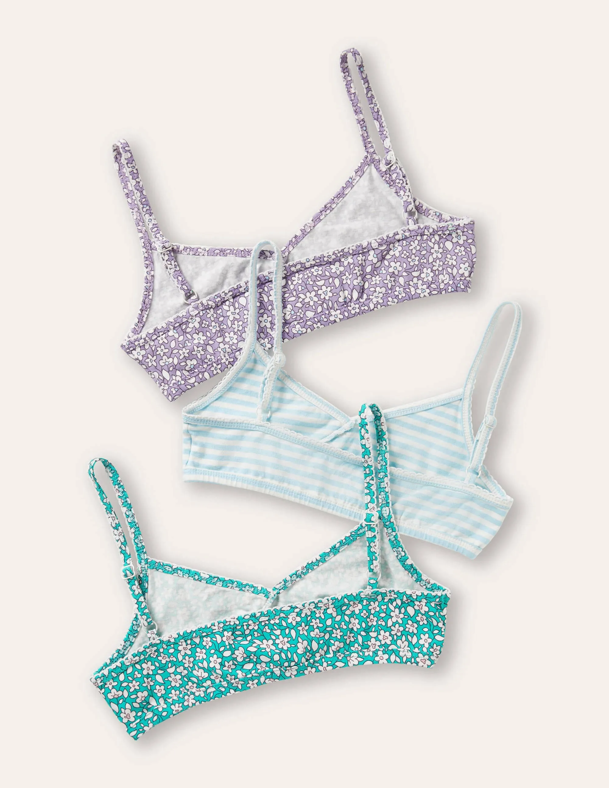 Crossover Crop Tops 3 Pack-Ditsy Floral