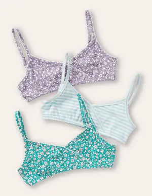 Crossover Crop Tops 3 Pack-Ditsy Floral