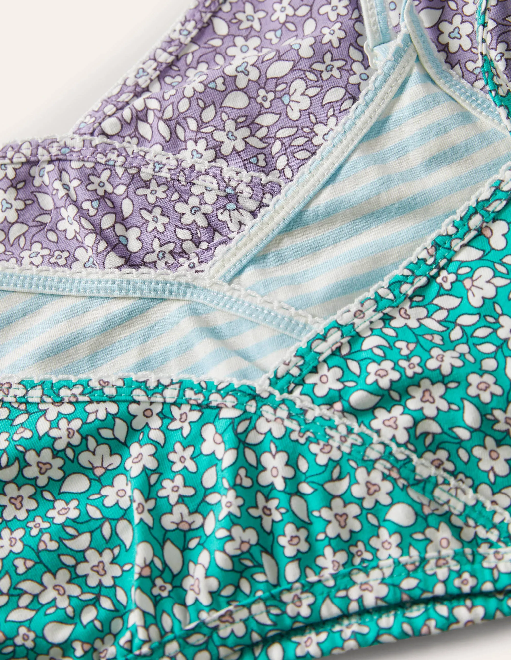 Crossover Crop Tops 3 Pack-Ditsy Floral