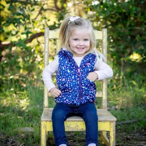 Ditsy Hooded Puffer Vest