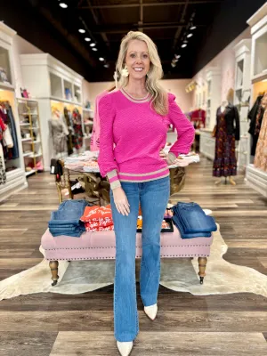 Emily McCarthy Julia Sweater Rose Monogram