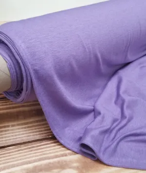 End of Bolt: 2.5 yards of Designer Deadstock Rayon Wool Stretch Jersey Light Purple 5.5oz Knit- remnant (