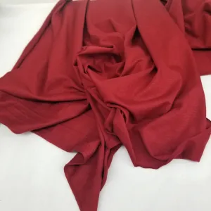 End of bolt:3 yards of Designer Deadstock Rayon Wool  Stretch Jersey Red 5.5oz Knit- remnant