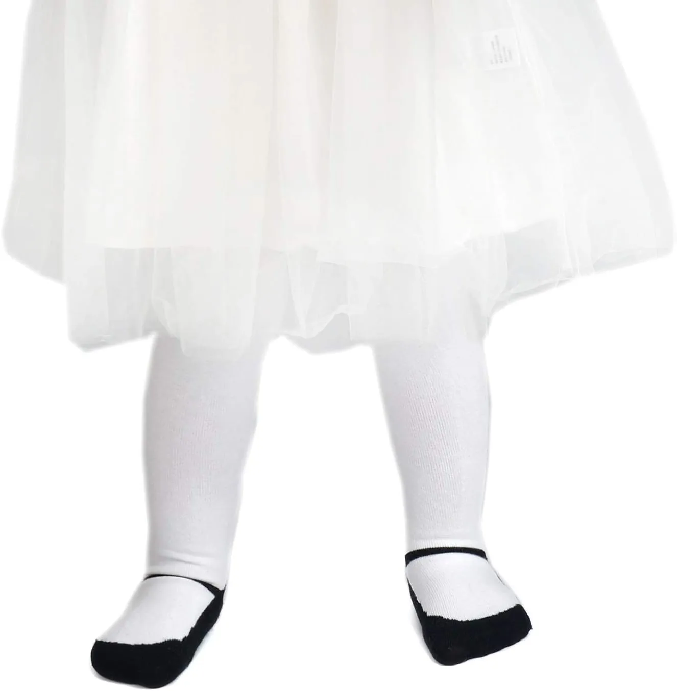 EPEIUS Baby Tights Baby Girls Non-Slip Plain/Ribbed Leggings Seamless Cotton Stockings Pantyhose Newborn Infant Toddler