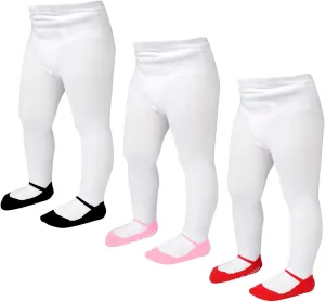 EPEIUS Baby Tights Baby Girls Non-Slip Plain/Ribbed Leggings Seamless Cotton Stockings Pantyhose Newborn Infant Toddler