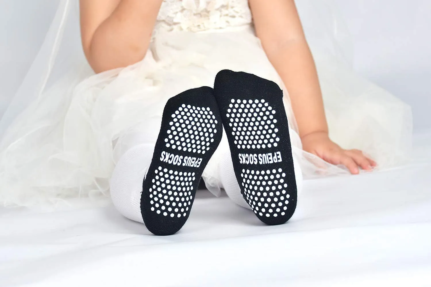 EPEIUS Baby Tights Baby Girls Non-Slip Plain/Ribbed Leggings Seamless Cotton Stockings Pantyhose Newborn Infant Toddler