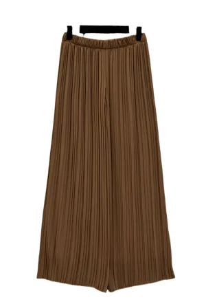 Floaty Wide Leg Pleated Italian Trousers Lined One Size