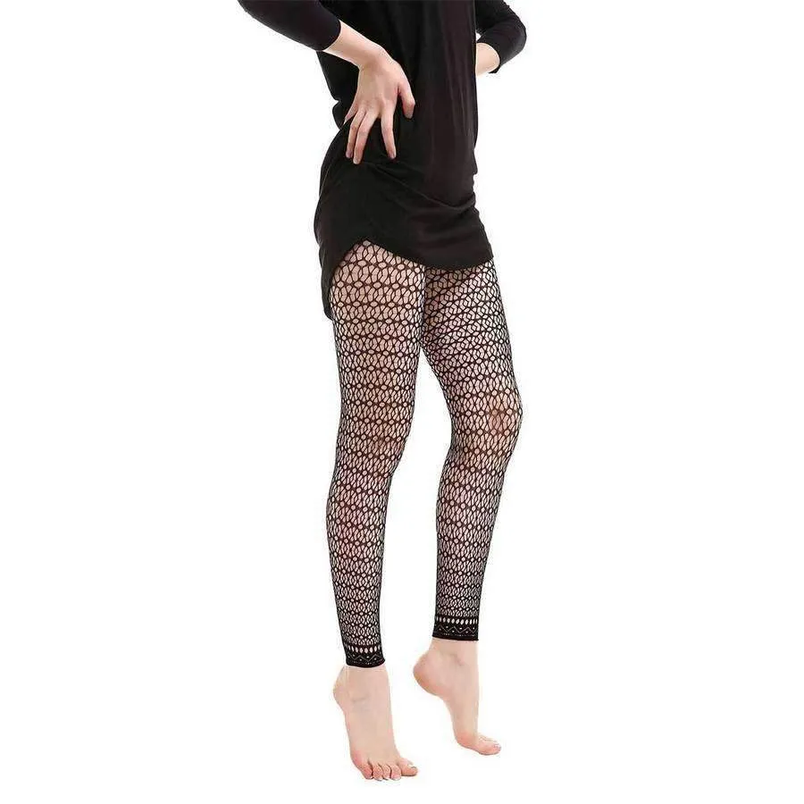 Gatsby Fishnet Abstract Leggings