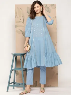 Gotta Patti Pure Cotton Kurta with Trousers