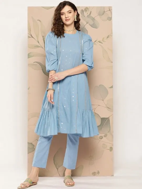 Gotta Patti Pure Cotton Kurta with Trousers