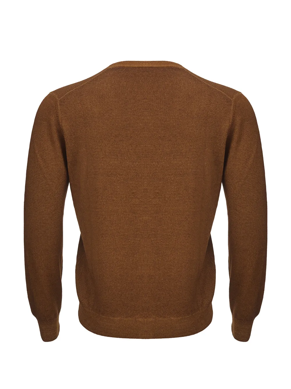 Gran Sasso Elegant Brown Wool Cardigan for Sophisticated Style