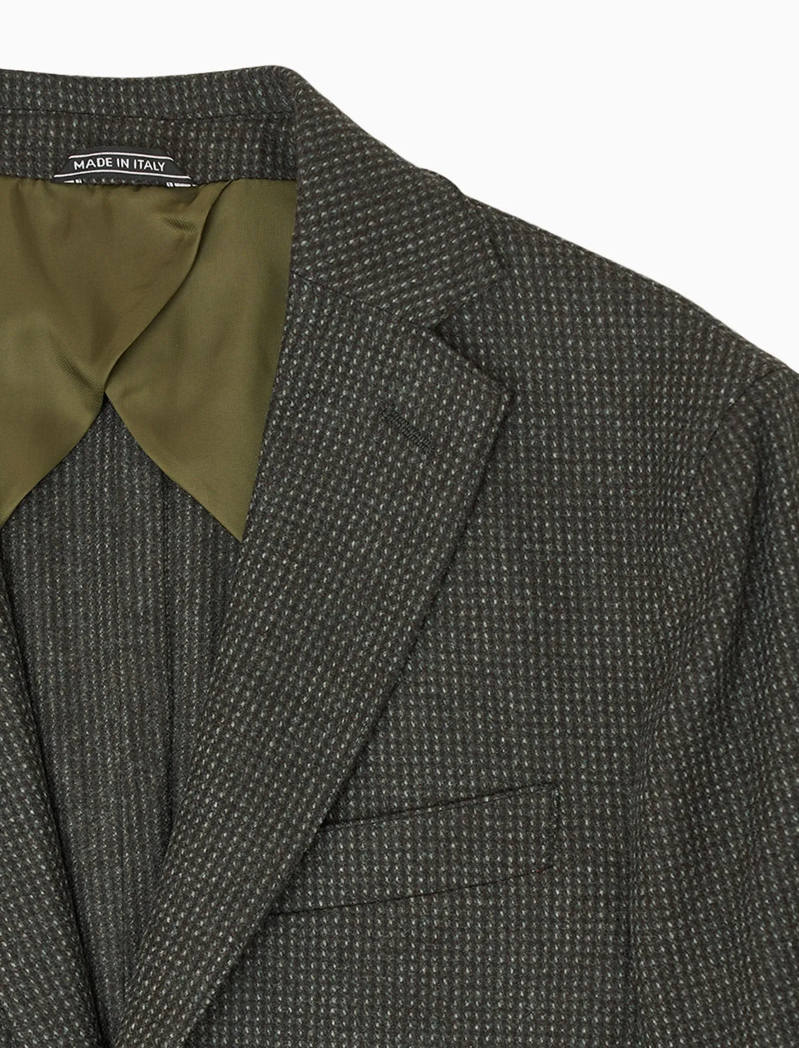 Green & Grey Dotted Wool Blazer