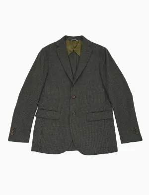 Green & Grey Dotted Wool Blazer
