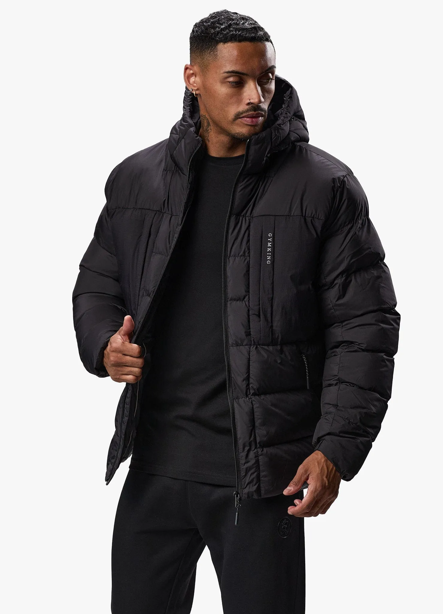Gym King Synergy Puffer Jacket - Black