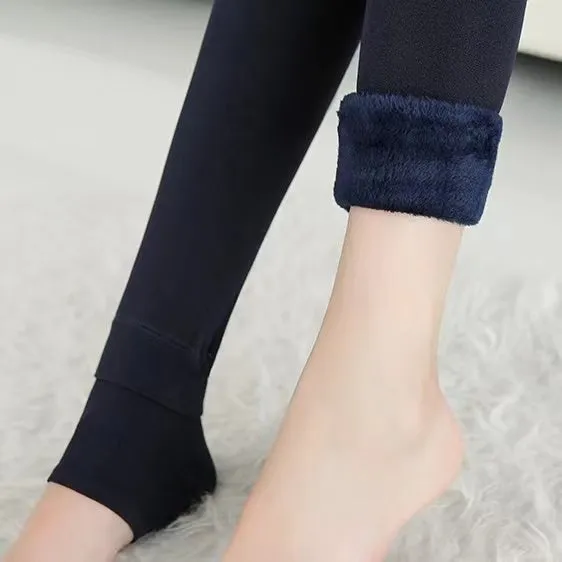 High Waist & Elastic Thicken Fleece Thermal Leggings