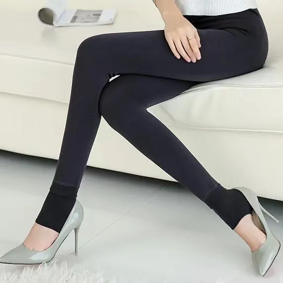 High Waist & Elastic Thicken Fleece Thermal Leggings