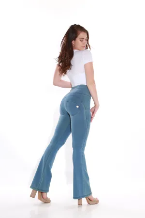 High waist Bootleg Butt lifting Flare Shaping jeans/Jeggings - Light Blue