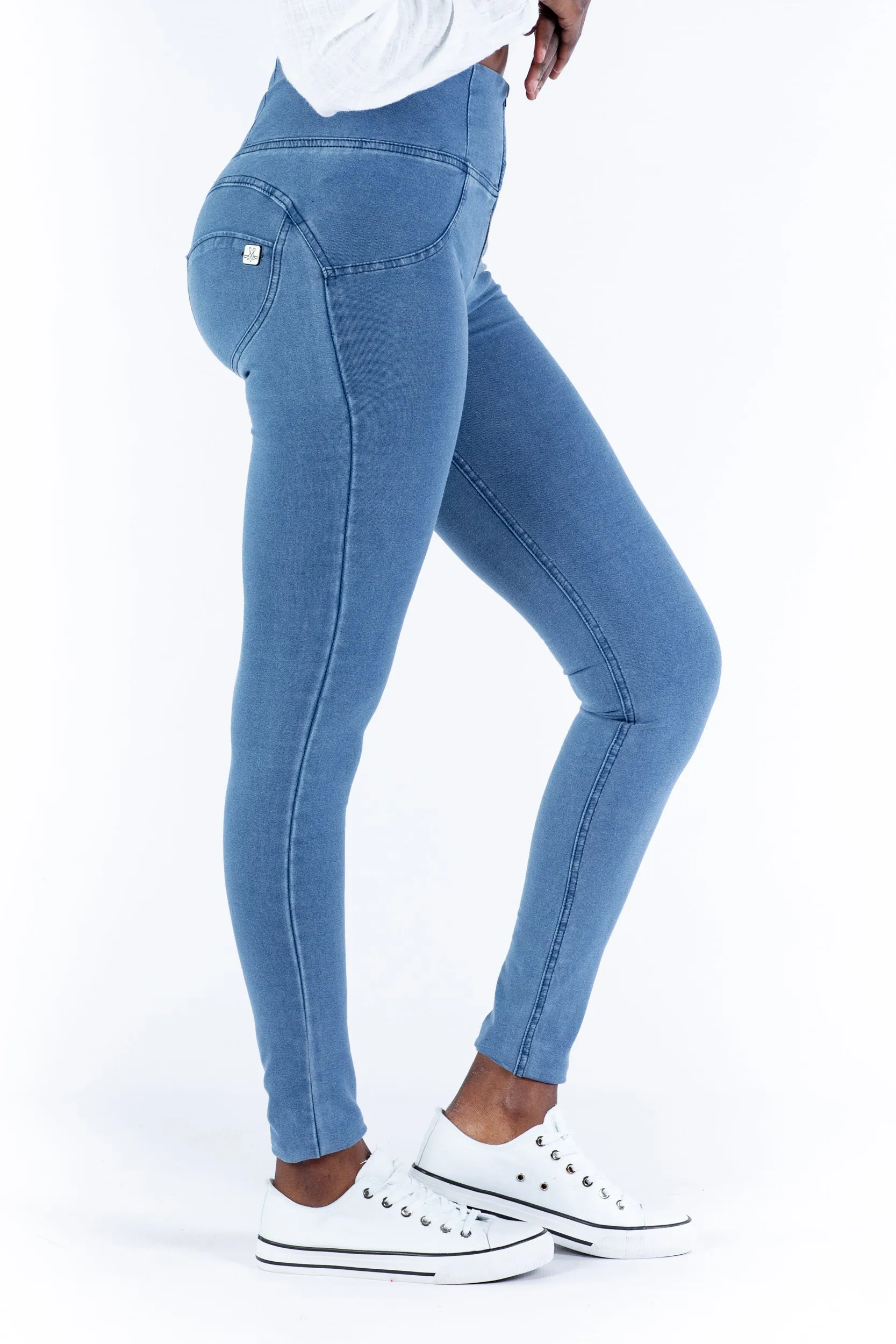 High waist Butt lifting Shaping jeans/Jeggings - Light blue