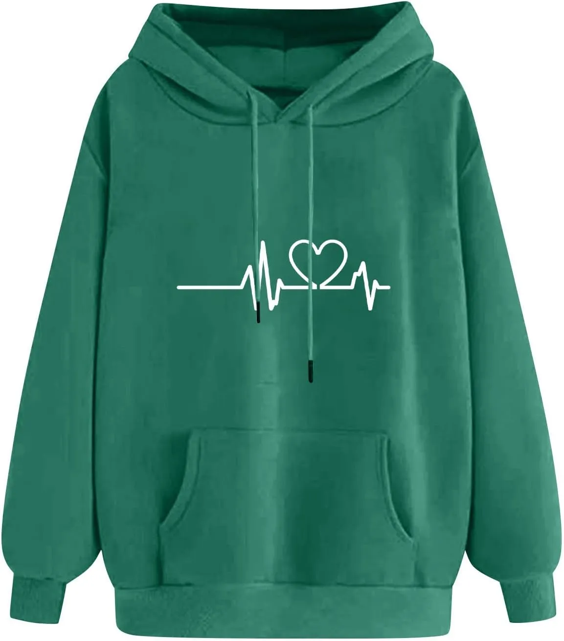 Hoodies for Women Long Sleeve Oversized Warm Sweatshirt Casual Crewneck Hooded Pullover Drawstring Winter T-Shirt