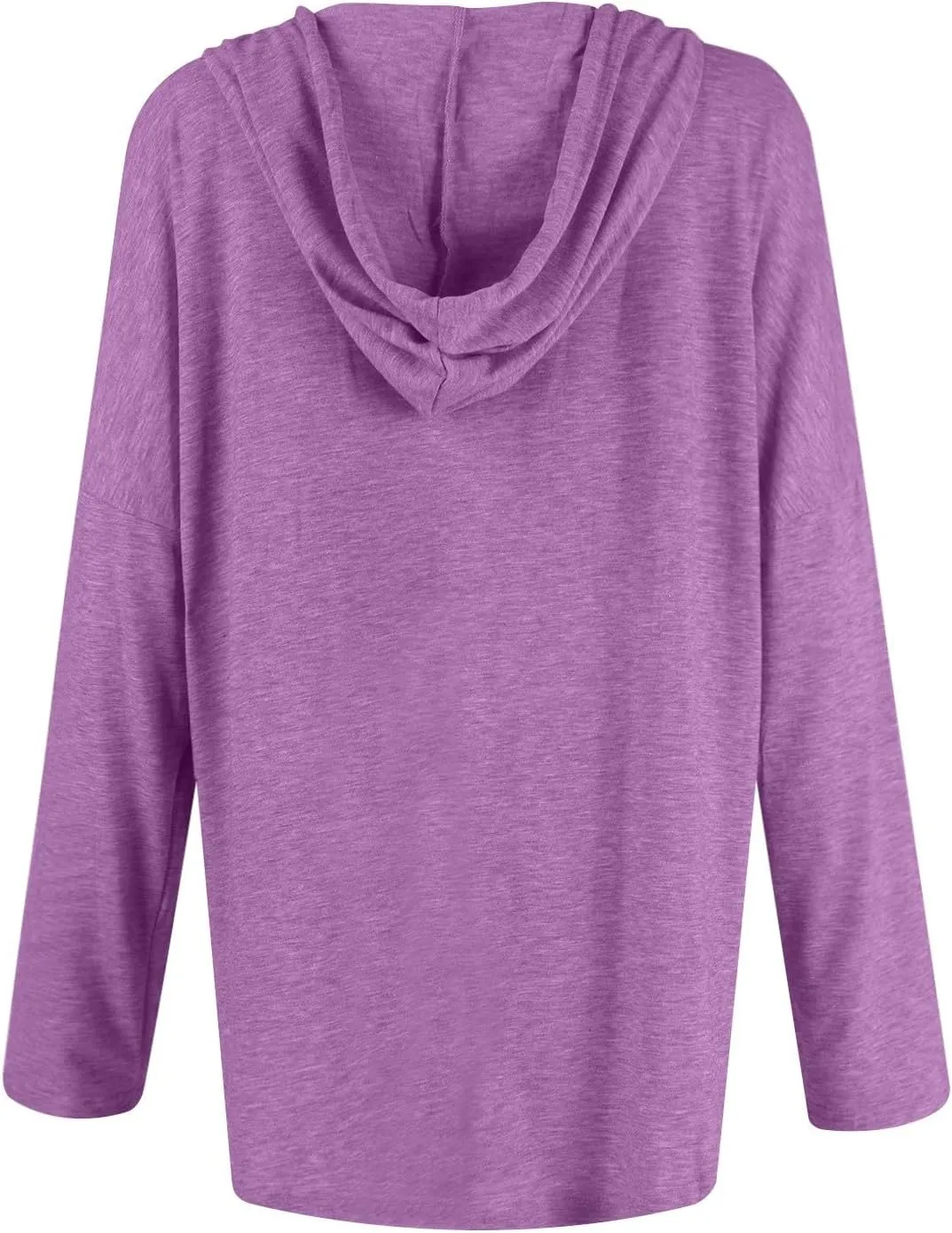 Hoodies for Women Trendy Winter Vneck Sweatshirts Oversized Long Sleeve Tshirts Loose Fit Plain Color Sweatshirts