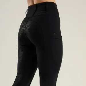 HORZEHOODS® Black V-Seam Air2 Riding Leggings - Breathable Equestrian Tights