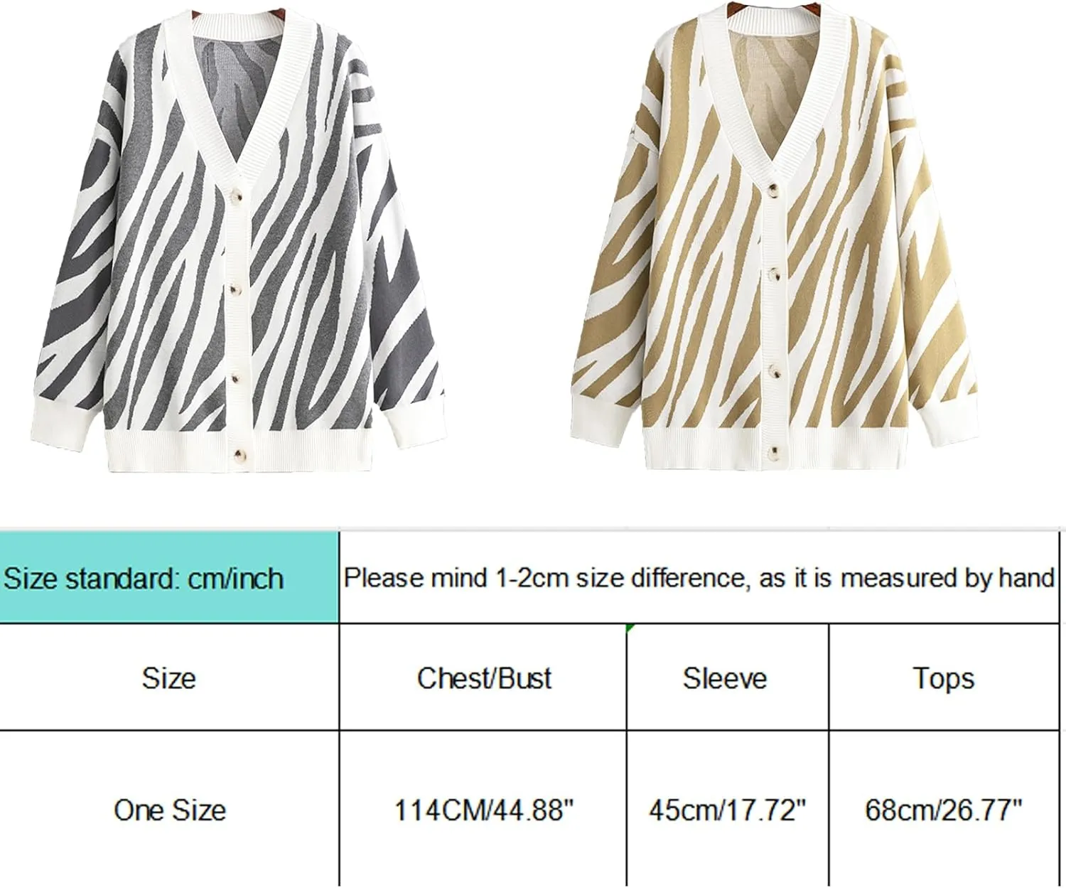 JASCLS Women's Cable Knit Long Sleeve Cardigan V-Neck Button Down Embroidery Chunky Oversized Sweater Outwear