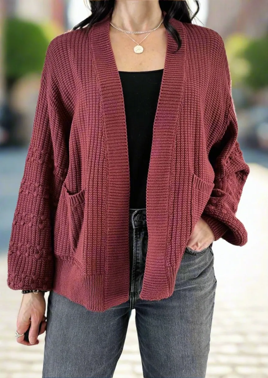 KOLANA BRICK OR TAWNY CARDIGAN