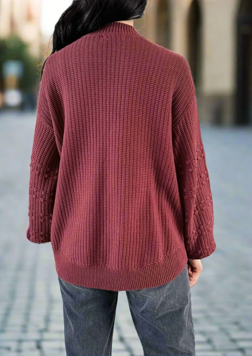 KOLANA BRICK OR TAWNY CARDIGAN