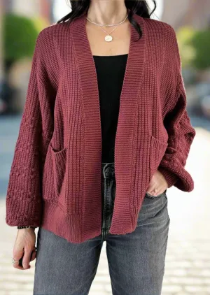 KOLANA BRICK OR TAWNY CARDIGAN
