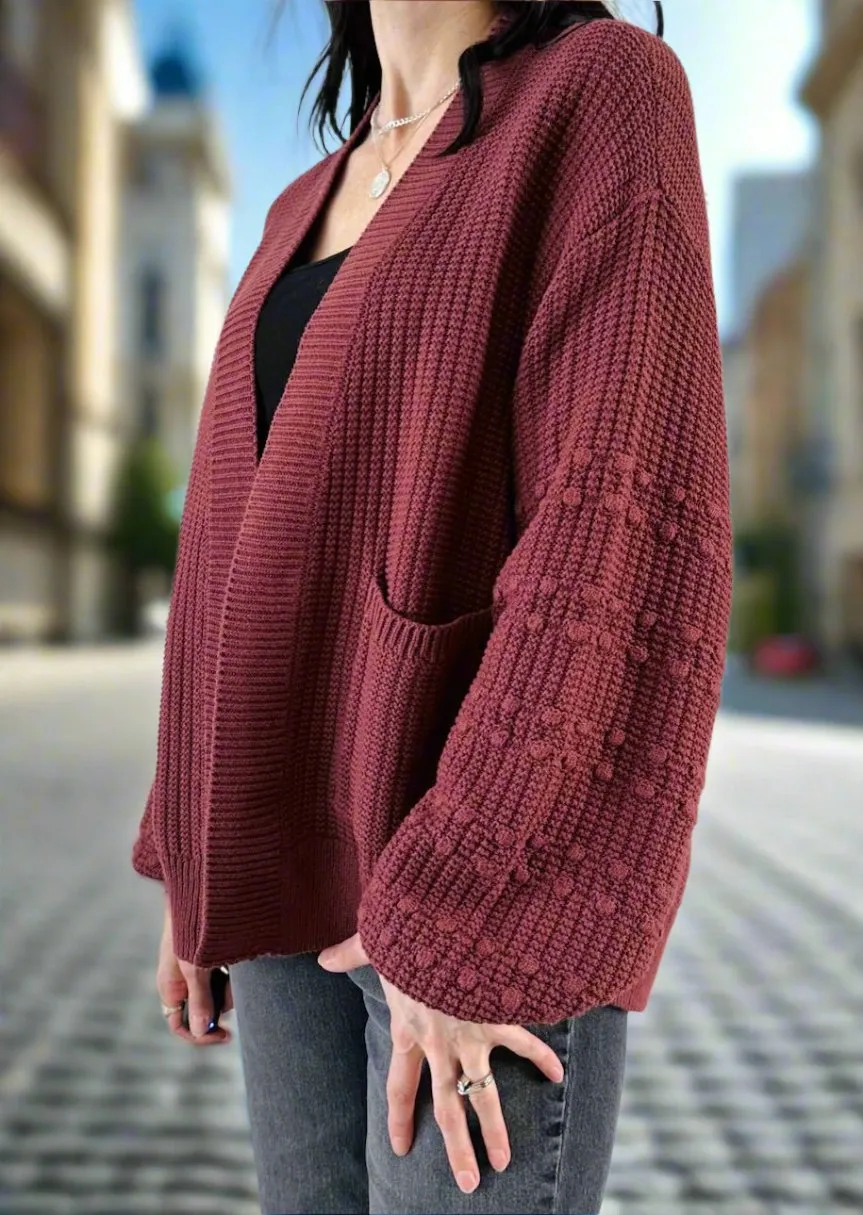 KOLANA BRICK OR TAWNY CARDIGAN