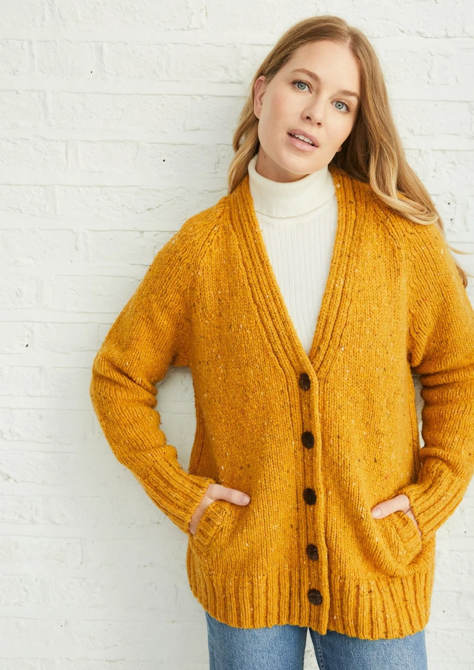 Ladies Tweed Cardigan | Sunflower