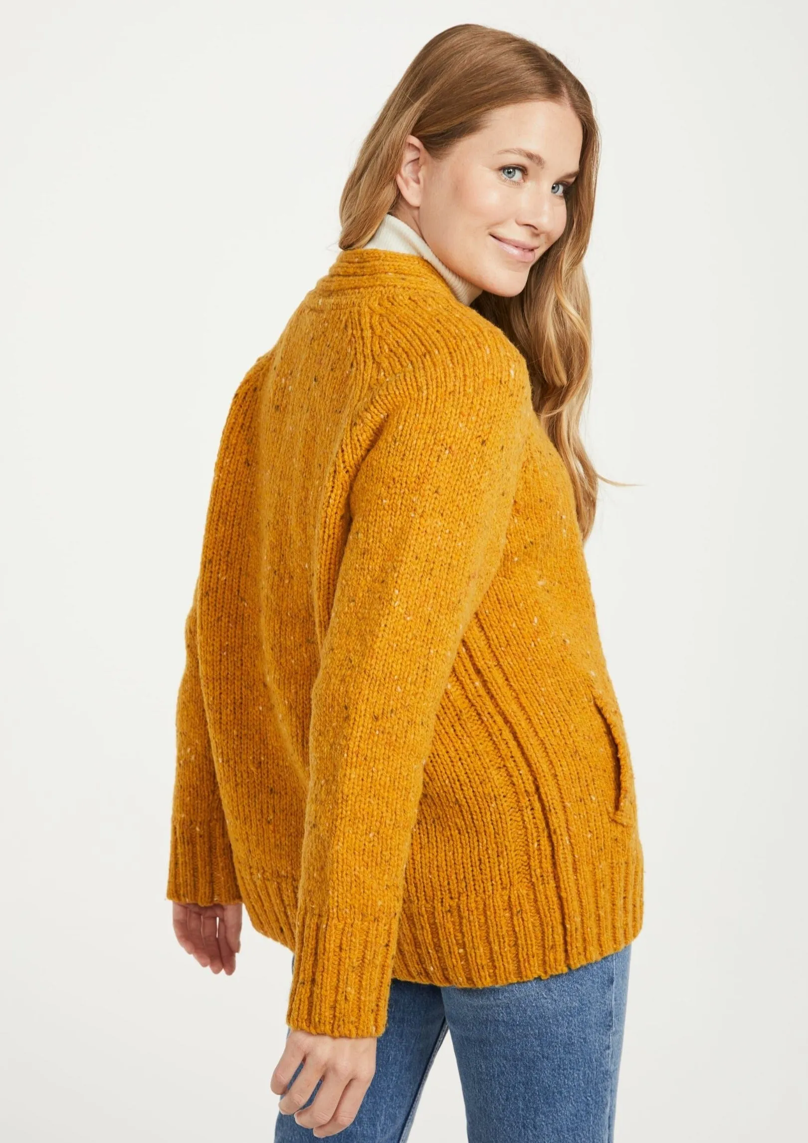 Ladies Tweed Cardigan | Sunflower