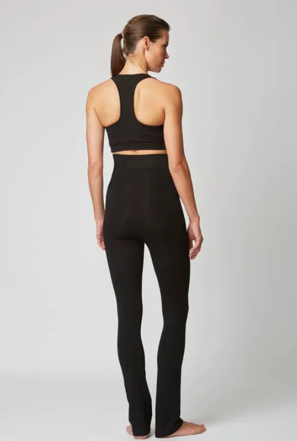 Lightweight Strong Compression Slim Fit Bootcut with High Waisted Tummy Control Black